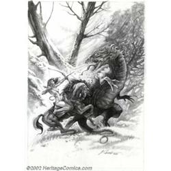 Alejandro Colucci - Original Illustration, "Dragon's Attack!" (2001). Born in Montevideo, Colucci's.