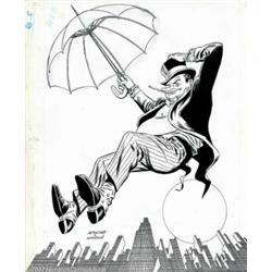Carmine Infantino and Murphy Anderson - Original Illustration of the Penguin (DC, 1960s). Gotham's F