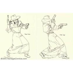 Michael William Kaluta - Original Sketches of The Shadow, Lot of 3 (undated). Here are three pen and