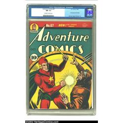 Adventure Comics #67 (DC, 1941) CGC NM- 9.2 Off-white to white pages. Jack Burnley's Starman cover q