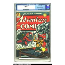 Adventure Comics #72 (DC, 1942) CGC NM- 9.2 Off-white to white pages. One of the best Starman covers
