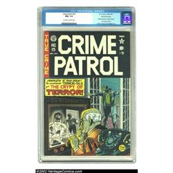 Crime Patrol #15 Gaines File pedigree 1/11 (EC, 1950) CGC NM+ 9.6 Off-white to white pages. If issue