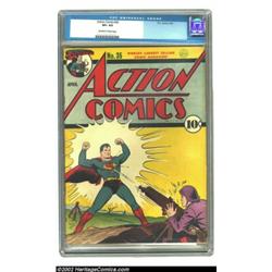 Action Comics #35 (DC, 1941) CGC VF+ 8.5 Off-white to white pages. Wayne Boring, whom many collector