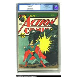 Action Comics #40 Rockford pedigree (DC, 1941) CGC NM- 9.2 Cream to off-white pages. This unbelievab