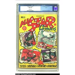 All Star Comics #1 Larson pedigree (DC, 1940) CGC VF+ 8.5 Off-white pages. With a soon-to-be-famous.