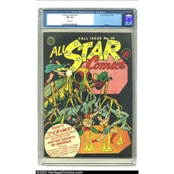 All Star Comics #18 (DC, 1943) CGC VF+ 8.5 White pages. This is a gorgeous copy of the most collecti