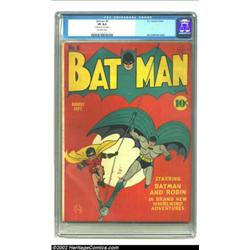Batman #6 (DC, 1941) CGC VF 8.0 Off-white pages. This great Jerry Robinson covers shows Batman and R