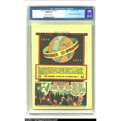 Comic Cavalcade Giveaway #nn "One Hundred Years Of Co-Operation" (DC, 1944) CGC VF/NM 9.0 Off-white.