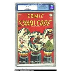 Comic Cavalcade #29 Mile High pedigree (DC, 1948) CGC VF- 7.5 Off-white pages. Dazzling bright cover