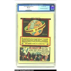 Comic Cavalcade Giveaway #nn "One Hundred Years Of Co-Operation" (DC, 1944) CGC NM- 9.2 Off-white pa