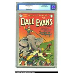 Dale Evans Comics #19 Mile High pedigree (DC, 1951) CGC VF- 7.5 White pages. Ms. Evans has quite a b