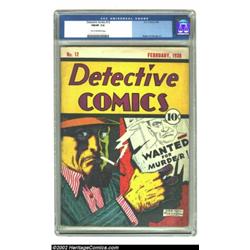 Detective Comics #12 (DC, 1938) CGC FN/VF 7.0 Tan to off-white pages. Creig Flessel was the main man