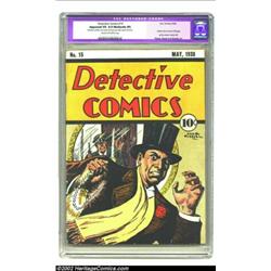 Detective Comics #15 (DC, 1938) CGC Apparent VG 4.0 Moderate (P) Cream to off-white pages. Talk abou