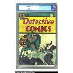 Detective Comics #97 Crowley pedigree (DC, 1945) CGC VF/NM 9.0 White pages. Dick Sprang's cover is s