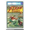 Image 1 : Flash Comics #10 (DC, 1940) CGC FN/VF 7.0 Off-white pages. Sheldon Moldoff's classic Flash cover shi