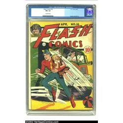 Flash Comics #16 (DC, 1941) CGC FN+ 6.5 Off-white pages. These early Flash Comics are among the most
