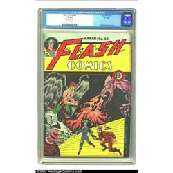 Flash Comics #63 "D" Copy pedigree (DC, 1945) CGC VF 8.0 Off-white pages. This fabulous Joe Kubert c