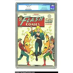 Flash Comics #92 (DC, 1948) CGC VF- 7.5 Cream to off-white pages. The Black Canary makes her cover d