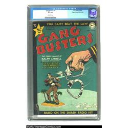 Gang Busters #3 Mile High pedigree (DC, 1948) CGC VF 8.0 Off-white pages. What a cool cover with gia