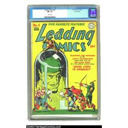 Leading Comics #4 San Francisco pedigree (DC, 1942) CGC NM- 9.2 White pages. One of the shorter-live