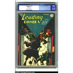 Leading Comics #14 (DC, 1945) CGC VF/NM 9.0 Off-white to white pages. A very unique cover that captu