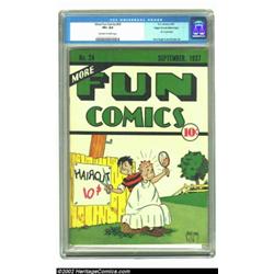More Fun Comics #24 Mile High pedigree (DC, 1937) CGC VF+ 8.5 Off-white to white pages. Gerber calls