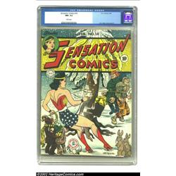 Sensation Comics #14 (DC, 1943) CGC NM- 9.2 White pages. H.G. Peter's stylish art always made Wonder