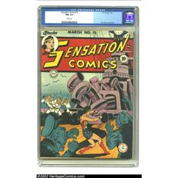 Sensation Comics #15 (DC, 1943) CGC NM- 9.2 White pages. Doing her part to win the war, Wonder Woman