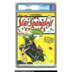 Star Spangled Comics #2 Mile High pedigree (DC, 1941) CGC VF/NM 9.0 Off-white pages. The name "The S