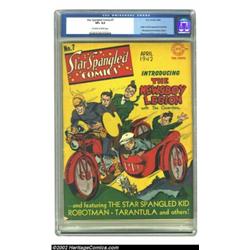 Star Spangled Comics #7 (DC, 1942) CGC VF+ 8.5 Off-white to white pages. Here is the origin and firs