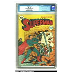Superman #5 (DC, 1940) CGC VF+ 8.5 Off-white to white pages. This incredibly beautiful book is a sig