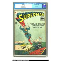 Superman #7 (DC, 1940) CGC VF+ 8.5 Cream to off-white pages. With bullets bouncing off his chest, Su