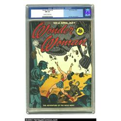 Wonder Woman #4 (DC, 1943) CGC NM 9.4 Off-white to white pages. Where's the pedigree? Surely a copy.