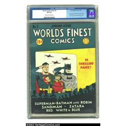 World's Finest Comics #5 (DC, 1942) CGC FN 6.0 Cream to off-white pages. The gigantic size (96 pages