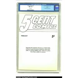5 Cent Comics Ashcan #nn (Fawcett, 1940) CGC NM+ 9.6 White pages. This ashcan features the first app