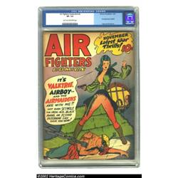 Air Fighters Comics vol. 2 #2 (Hillman Fall, 1943) CGC VF- 7.5 Light tan to off-white pages. Valkyri