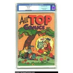 All Top Comics #1 (Fox Features Syndicate, 1945) CGC VF 8.0 Off-white pages. Now here's a first appe