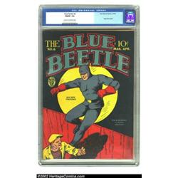 Blue Beetle #6 (Fox Features Syndicate, 1941) CGC FN/VF 7.0 Cream to off-white pages. This dynamic i