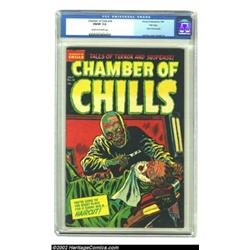 Chamber of Chills #18 File Copy (Harvey, 1953) CGC FN/VF 7.0 Cream to off-white pages. One of Lee El