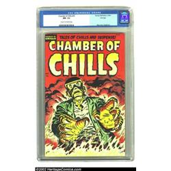 Chamber of Chills #25 File Copy (Harvey, 1954) CGC NM- 9.2 Cream to off-white pages. A fiery-hot cov