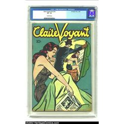 Claire Voyant nn (#1) (Pentagon, 1946) CGC VF- 7.5 Off-white pages. One of the prized "good girl" ti