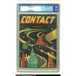 Contact Comics #12 Okajima pedigree (Aviation Press, 1946) CGC VF- 7.5 Off-white pages. This wonderf