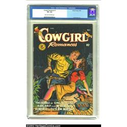 Cowgirl Romances #1 (Fiction House, 1950) CGC VF+ 8.5 Light tan to off-white pages. Combining the ro