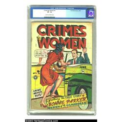 Crimes by Women #1 (Fox, 1948) CGC VF- 7.5 Cream to off-white pages. This key issue features the tru