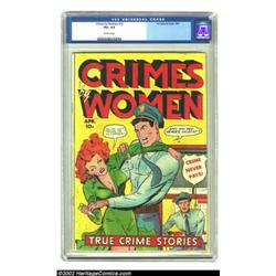 Crimes by Women #12 (Fox, 1950) CGC VG+ 4.5 Off-white pages. This is the issue that everyone loves t