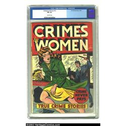 Crimes by Women #13 (Fox, 1950) CGC FN 6.0 Off-white pages. Although we are reminded that crime neve