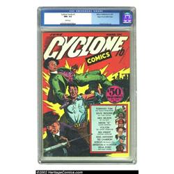 Cyclone Comics #1 Mile High pedigree (Bilbara, 1940) CGC NM+ 9.6 White pages. This Gerber "uncommon"
