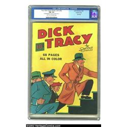 Four Color -- Series 1 #nn (#1) Dick Tracy Double Cover (Dell, 1939) CGC FN+ 6.5 Light tan to off-wh