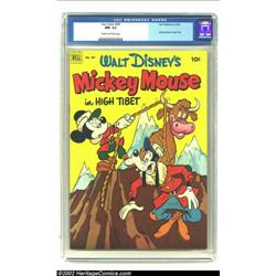 Four Color #387 Walt Disney's Mickey Mouse (Dell, 1952) CGC NM- 9.2 Cream to off-white pages. The on