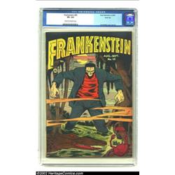 Frankenstein #20 River City pedigree (Prize, 1952) CGC VF+ 8.5 Cream to off-white pages. Dick Briefe